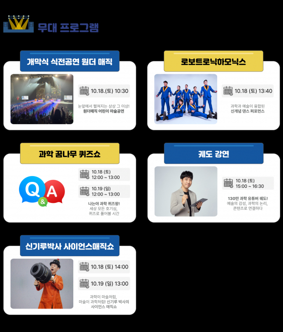 무대 프로그램 [사진 제공 경북바이오산업연구원. 재판매 및 DB 금지]