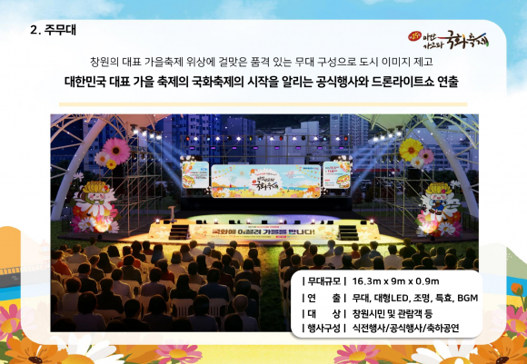 제25회 마산가고파국화축제 메인 무대 [사진 제공 창원특례시. 재판매 및 DB 금지]