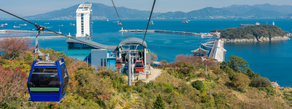 국내 최초로 바다 위를 지나가는 해상케이블카  [사진 제공 여수시. 재판매 및 DB 금지]