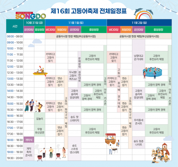 고등어축제 전체일정표 [사진 제공 부산광역시. 재판매 및 DB 금지]