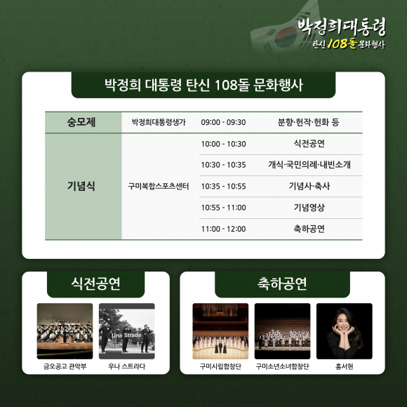 박정희 대통령 탄신 108돌 기념식 [사진 제공 구미시. 재판매 및 DB 금지]