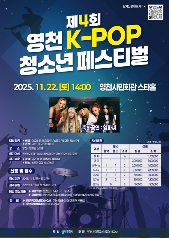 제4회 영천 K-POP 청소년 페스티벌 포스터 [사진 제공 영천시. 재판매 및 DB 금지]