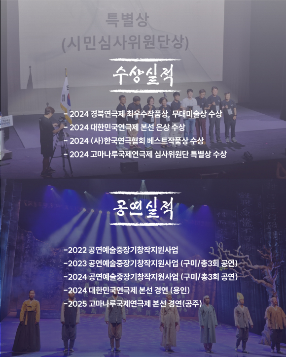 수상 및 공연 실적