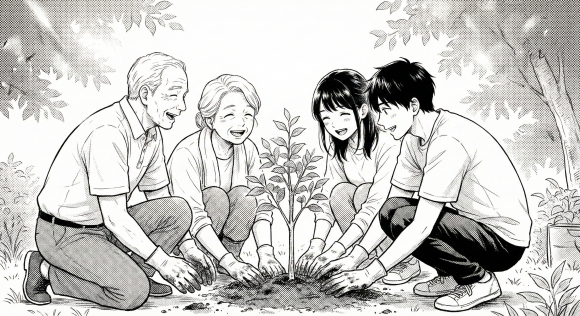 세대를 연결하는 따뜻한 다리 [사진 제공 Gemini AI 생성. 재판매 및 DB 금지]