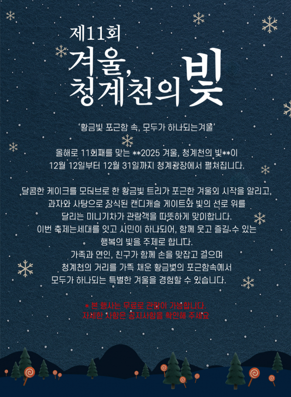 겨울, 청계천의 빛’ 축제 [사진 제공 경향신문. 재판매 및 DB 금지]