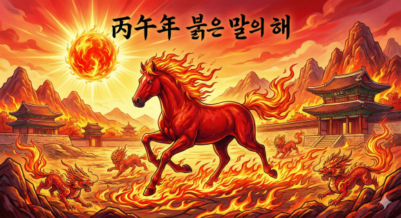 2026년 병오년(丙午年), 붉은 말처럼 힘차게 달리는 문화의 시대를 기대하며 [사진 제공 AI 생성 이미지. 재판매 및 DB 금지]