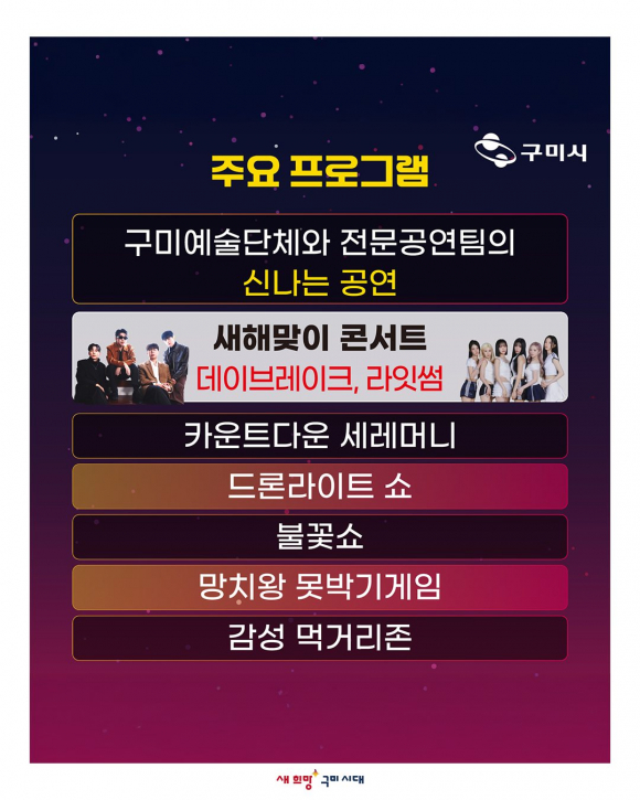 주요 프로그램 [사진 제공 구미시. 재판매 및 DB 금지]