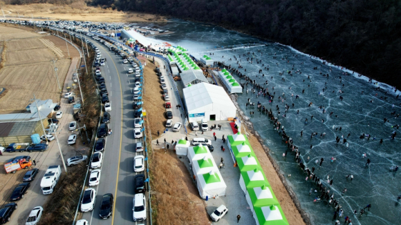 영양 꽁꽁 겨울축제현장 - 드론사진 [사진 제공 영양군. 재판매 및 DB 금지]