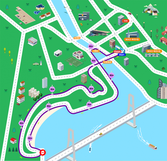 10km 코스 안내 [사진 제공 KNN. 재판매 및 DB 금지]