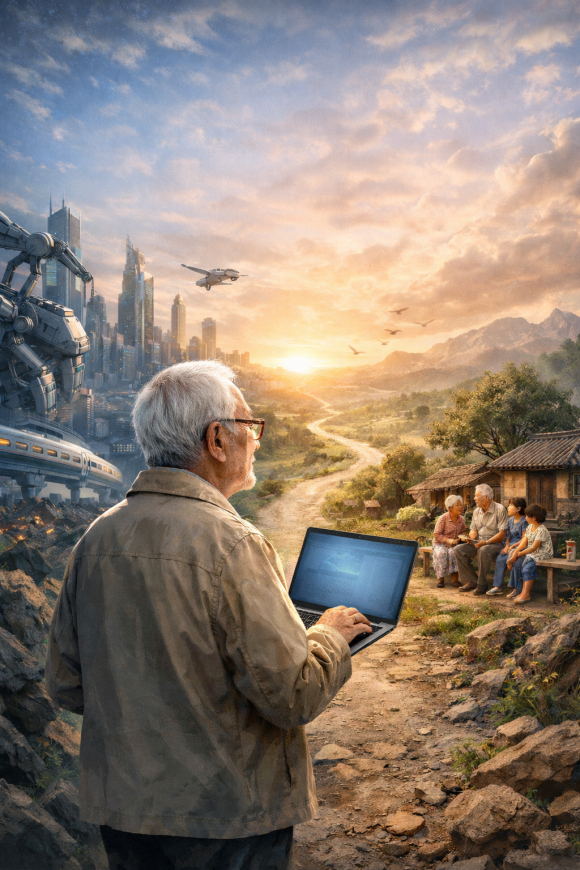 노동 이후 인간의 가치는 ‘무엇을 가르칠 수 있는가?’보다 ‘어떤 삶을 설명할 수 있는가?’에 있다.[사진 제공 AI 생성. 재판매 및 DB 금지]