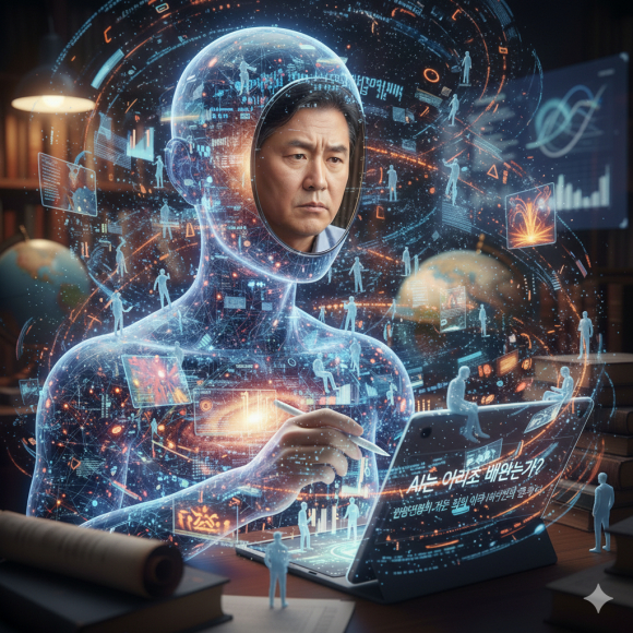 AI라는 거울. 그들이 배운 것은 지식이 아니라 인간의 궤적이다  [사진 제공 ChatGPT. 재판매 및 DB 금지]