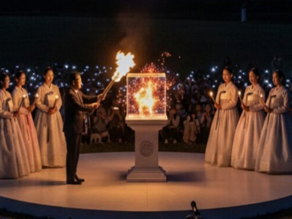 희망불씨 채화재례 [사진 제공 제주시. 재판매 및 DB 금지]