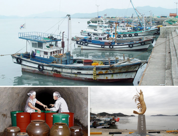 임자도 전장포는 임자도 북쪽 도찬리에 속한 어촌 마을로 우리나라 새우젓의 대명사이다. [사진 제공 신안군. 재판매 및 DB 금지]