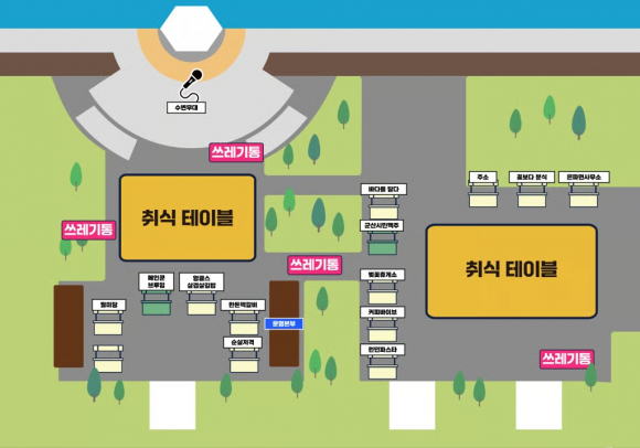 행사장 배치도 [사진 제공 유레카 협동조합. 재판매 및 DB 금지]