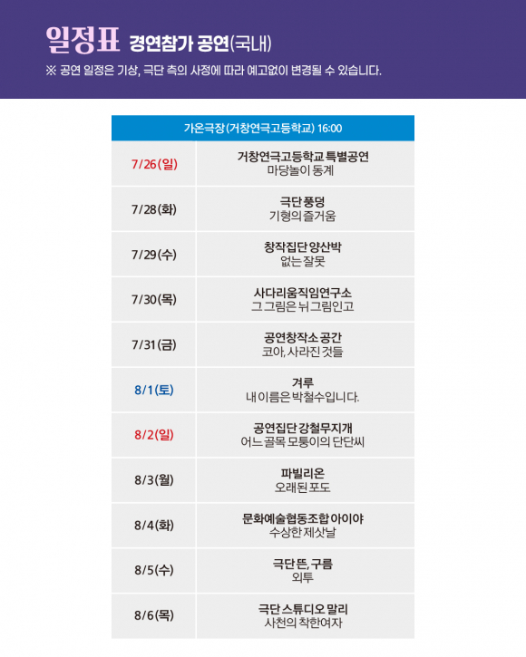 [사진 제공 거창국제연극제. 재판매 및 DB 금지]