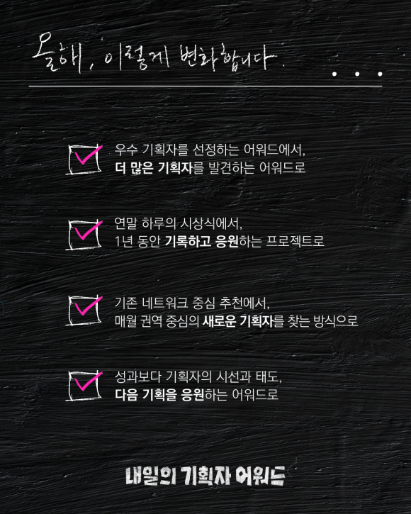 [자료 제공 내일의기획자 어워드 조직위원회. 재판매 및 DB 금지]