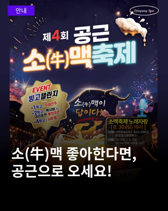 [자료 제공 공근 소(牛)맥축제위원회. 재판매 및 DB 금지]